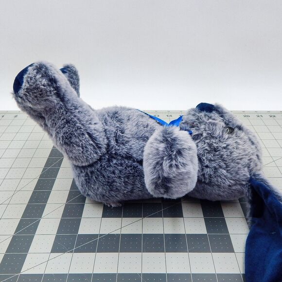 Kaisiyang Blue Bunny Rabbit Plush Bow Tie Seated Stuffed Animal 9 Inch Tag - Picture 6 of 12